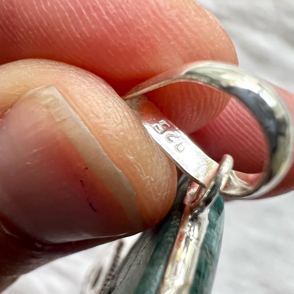 925 You Choose! Vintage Style Apatite Chandelier Pendant Necklace - Picture 9 of 9